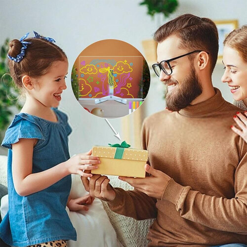 Χρωματιστό σημειωματάριο, πίνακας σχεδίασης LED, παιδικός πίνακας σχεδίασης, ημ 2