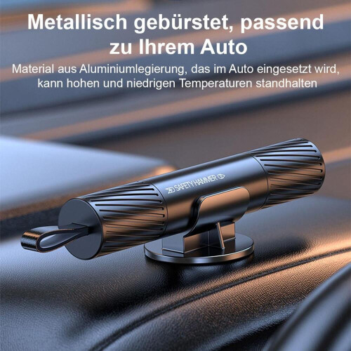 6er-Pack Sicherheitshammer mit Gurtschneider und Glasprüfgerät – Notfall-Glaszertrümmerer, multifunktional 1