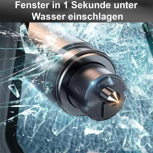 6er-Pack Sicherheitshammer mit Gurtschneider und Glasprüfgerät – Notfall-Glaszertrümmerer, multifunktional 2