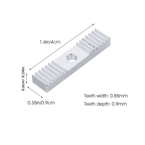 15Pièces Serrage Courroie Aluminium Argenté Accessoire 3D 1