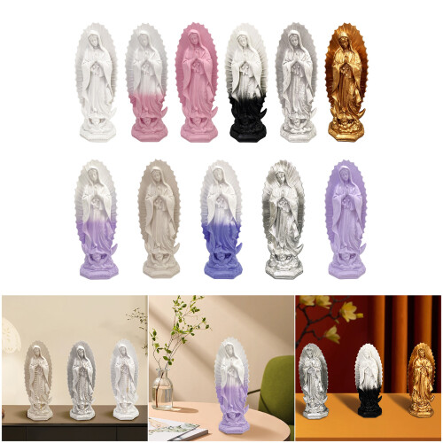 Exquisite Guadalupe-Religionsstatue, langlebig, katholische-Gold 2