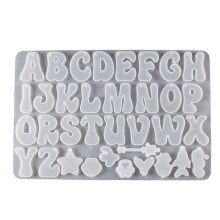 Moule en silicone lettre pour bijoux et accessoires faits à la