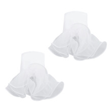 Organza Wrist Cuffs Sleeves Decorative Sleeves Armwear-White