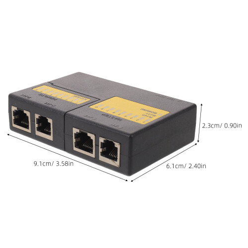 Portable Mini Cable Tester Black Rj45 Telephone Line Network Kit 1