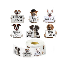 500Pcs Thank You Sticker Dog Shape Sticker Waterproof-1