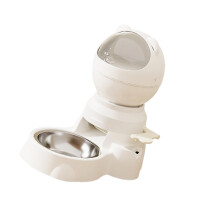 Automatic Press Pet Feeders With Slow Release Function-White