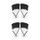 2 Pairs Breathable Invisible Liner Socks Five Toe-Black open 1
