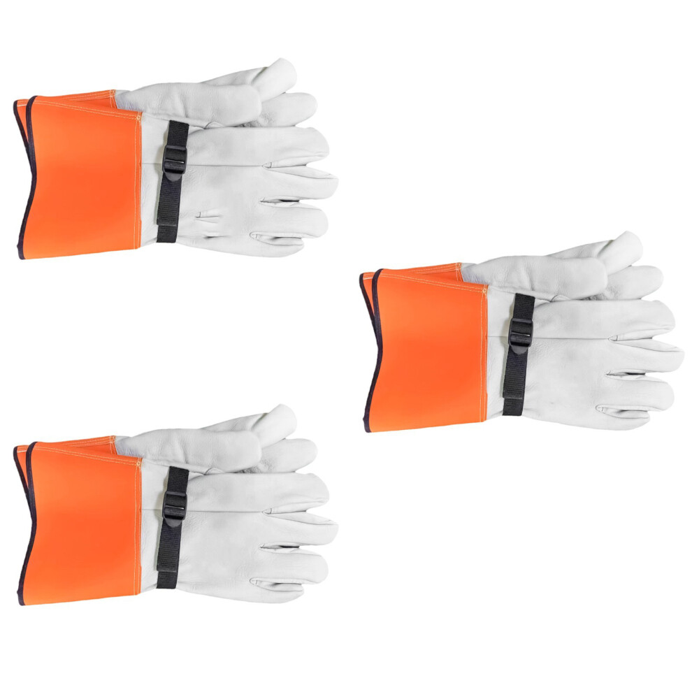 Heavy Duty Goat Skin Insulated Gloves 35Cm For Metal-3 Pairs 7704001179224