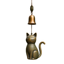 Cats Wind Chimes Outdoor Decoration with Copper Finish and-E1