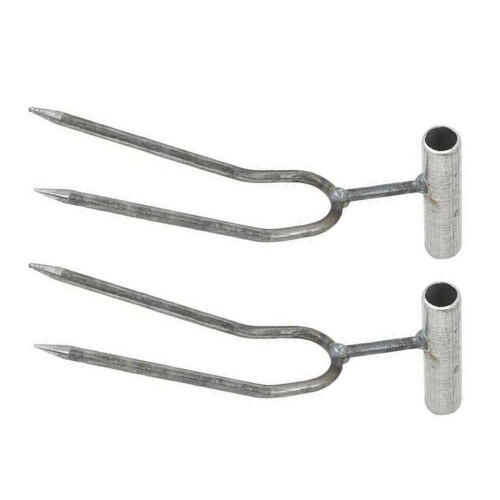 Ergonomic Handheld Cultivator Fork 2 Prong Root Rakes-2 pack
