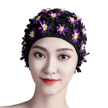 Bonnet de bain en coton doux, bonnet de douche tendance,-Noir