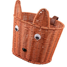 Panier de vélo pour garçons et filles, joli panier-lapin marron.