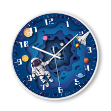 8 Zoll leise Wanduhr Space 270 mAh 20 x 20 x 4,5 cm