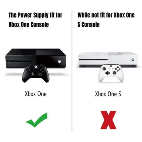 Xbox One AC Power Adapter, Black Wired Charger for Console, Reliable Replacement Supply Unit 1