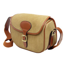SPC Heritage Canvas Cartridge bag 100 capacity felt lined with brass fittings