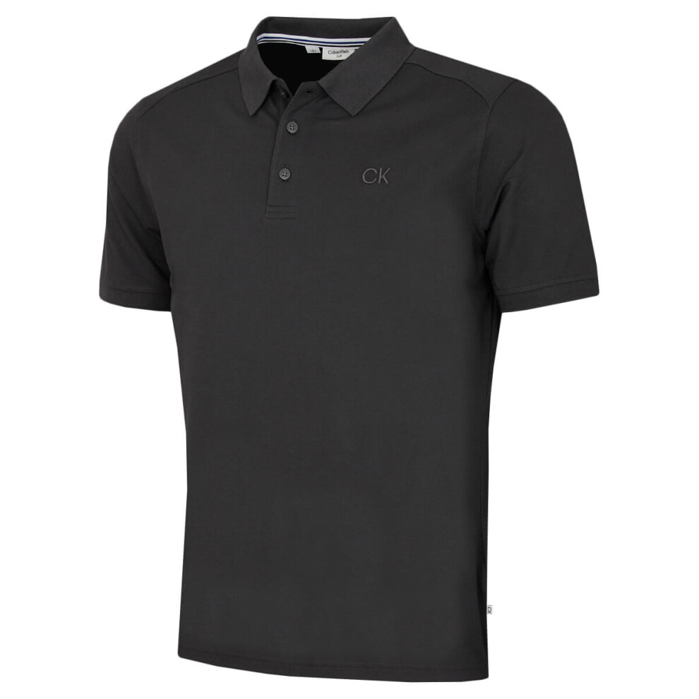 Calvin Klein (Xxxxl, Charcoal) Mens 2026 Campus Coastal Wicking Golf Polo Shirt