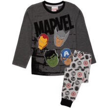 (3-4 Years) Marvel Avengers Long Sleeve Long Leg Pyjama Set (Boys Grey)