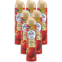 6 x Glade Aerosol Air Freshener 300ml - Warm Apple Pie