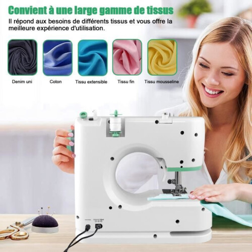 Electronic Sewing Machine, 12 Adjustable Stitches, Multifunctional Portable Design for Home Use 1
