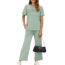 Two Piece Sets for Women Summer Travel Vacation-Fruit green M