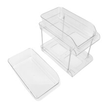 2-stufiger Spülen-Organizer, transparent, 30 x 25 x 19 cm