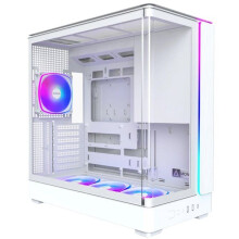 PC-torenbehuizing wit - MONTECH - King 45 Pro - Staal en gehard glas - ATX, mATX, mini-ITX - Zijpaneel van glas
