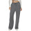 Women's wide-leg sweatpants with drawstring elastic-Gray S 1
