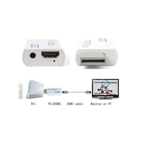 Προσαρμογέας HDMI για Wii, Μετατροπέας Ψηφιακού Σήματος 720P 1080P, Λευκό, Σχεδιασμός 2