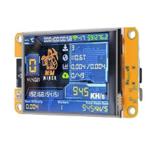 ESP32-S3R8 Miner 1060KH/s 520KB Schwarz 90x50x10mm