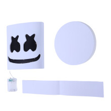 LED DJ Gesichtsmaske 3x AA-Batterien Eine Größe bunt