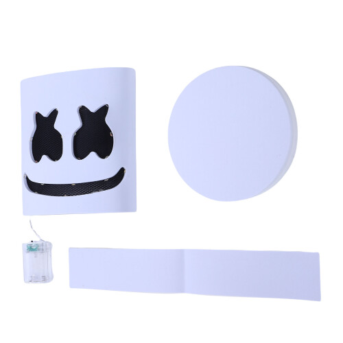 LED DJ Gesichtsmaske 3x AA-Batterien Eine Größe bunt