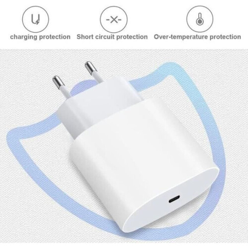 Γρήγορος φορτιστής τοίχου 20W USB C Λευκό Συμβατό με προσαρμογέα ταξιδιού Compact γ 1