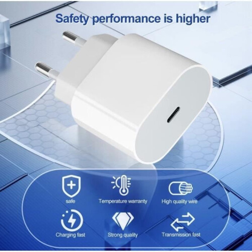 Γρήγορος φορτιστής τοίχου 20W USB C Λευκό Συμβατό με προσαρμογέα ταξιδιού Compact γ 2