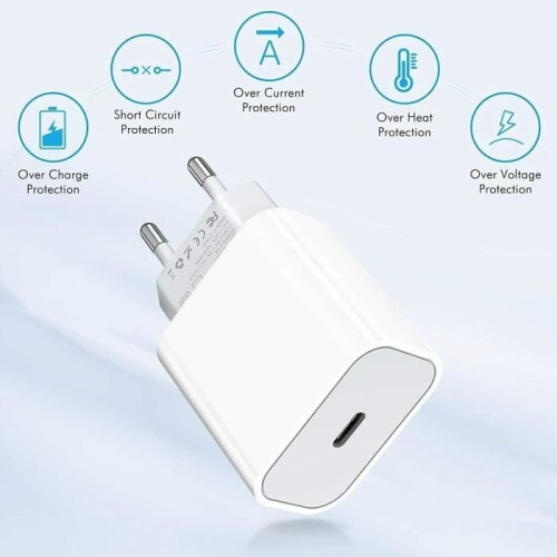 Φορτιστής USB-C σε Lightning 20W με καλώδιο 1 μέτρου, γρήγορη φόρτιση για iPhone και iPad, λ 1