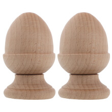 2Pièces Embouts En Bois Beige Artisanaux Pour Poteaux De Lit Jardin