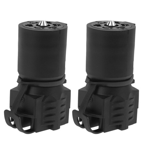 2Pcs Waterproof 7 Way to 4/5 Pin Trailer Plug Adapter Black ABS Copper