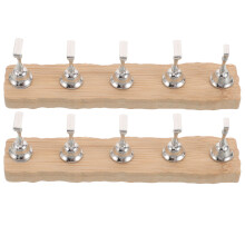 2Ensemble Support Bois Et Métal Beige Pour Pratique Et Décor