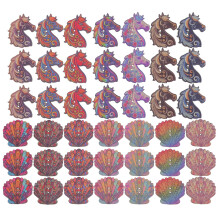 100Pièces Boutons En Bois Décoratifs Vintage Style Multicolores