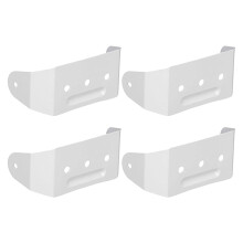 4Pcs White Aluminum Rain Gutter Downspout Brackets Hidden Strap Mounts
