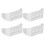 4Pcs White Aluminum Rain Gutter Downspout Brackets Hidden Strap Mounts 1
