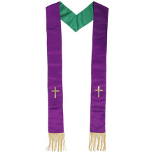 1X Châle De Cérémonie Religieux Brodé Croix Foulard Pour