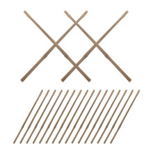 20Pcs Outdoor Bamboo Plant Support Sticks Light Brown Gardening Stakes