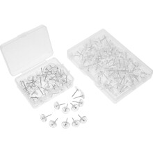 150Pcs Clear Thumbtacks for Bulletin Board - Safe Round Head Push Pins