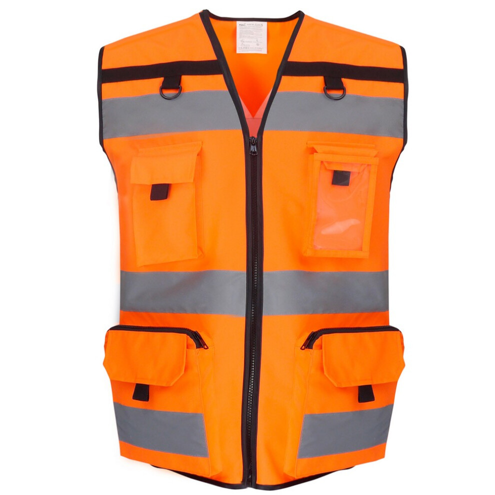 (3Xl, Orange) Yoko Unisex Adult Hi-Vis Vest 5063852693221