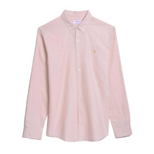 (S, Pink) Farah Mens Brewer Slim Shirt