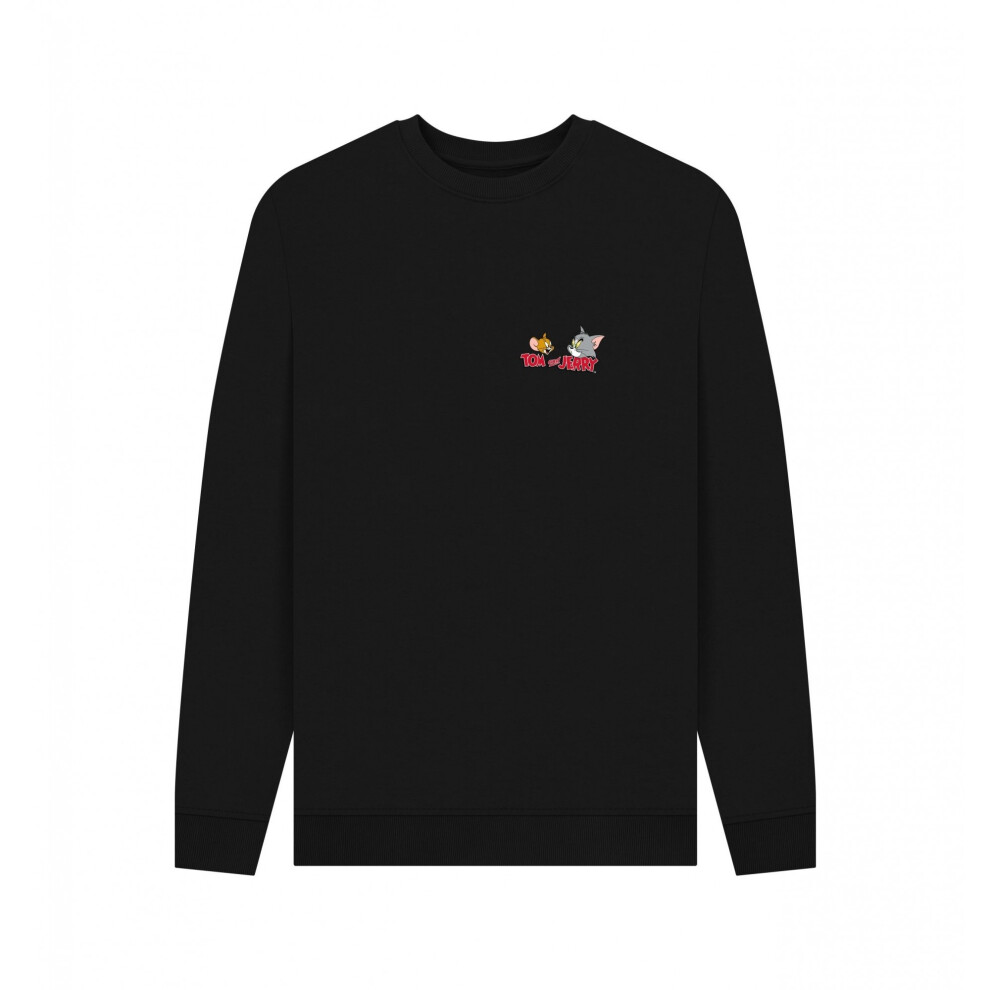 Tom And Jerry (Xl, Black) Unisex Adult Classic Faces Sweatshirt