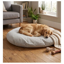 Cuscino ovale sfoderabile per cane 84 x 120 cm grigio chiaro