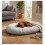 Cuscino ovale sfoderabile per cane 80 x 110 cm grigio chiaro 1