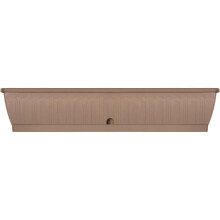 Jardinière TERRAFLOR - Kunststoff - Taupe - Rechteckig - 100x19,5xH18cm - 100% recycelbar - Garden ID