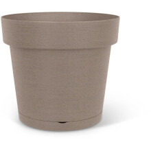 Blumentopf mit rundem Reservoir - GARDEN ID - Glamour - Ø 50 - 47 L - H 43 cm - Taupe
